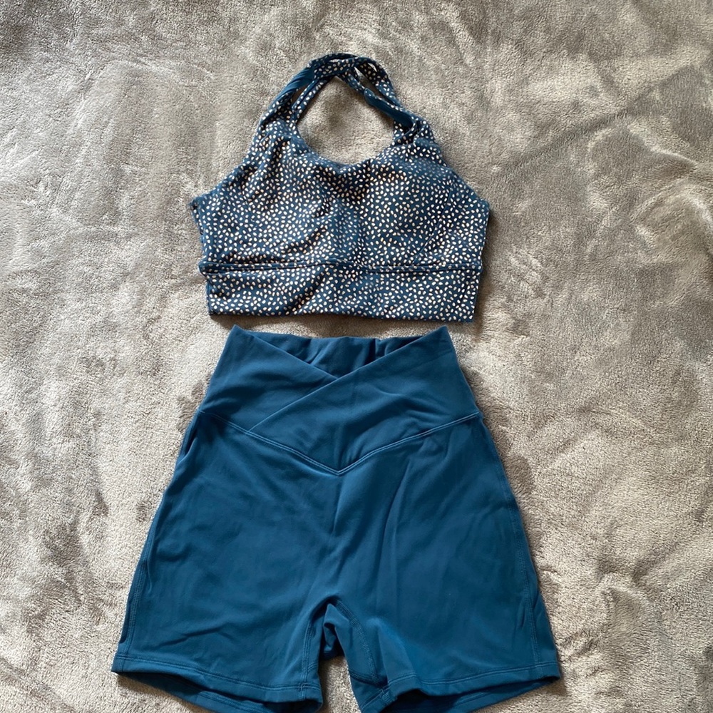 Buffbunny shorts and sports bra set size small
